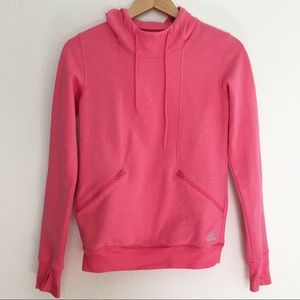 Adidas pink hoodie with pockets XS